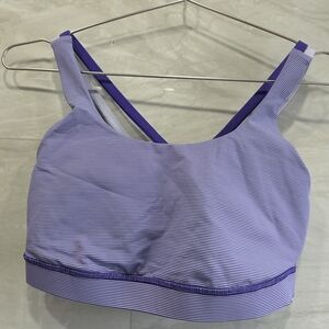 Lululemon Athletica Lavender Striped Sports Bralette Bra